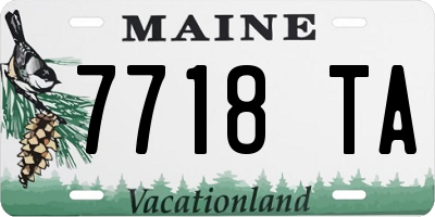 ME license plate 7718TA