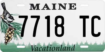 ME license plate 7718TC