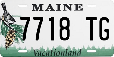 ME license plate 7718TG