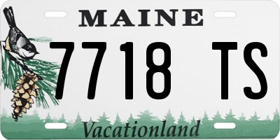 ME license plate 7718TS