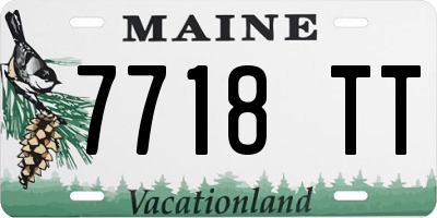 ME license plate 7718TT