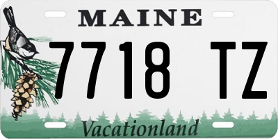 ME license plate 7718TZ