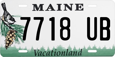 ME license plate 7718UB