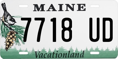 ME license plate 7718UD