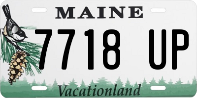 ME license plate 7718UP