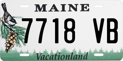 ME license plate 7718VB