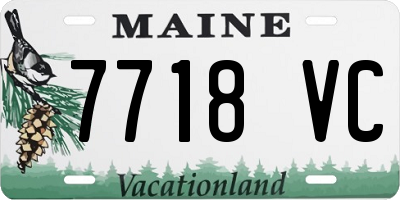 ME license plate 7718VC