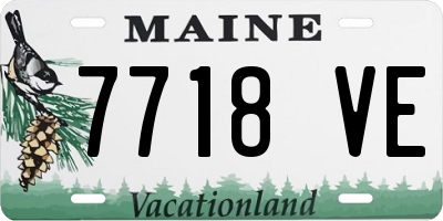 ME license plate 7718VE