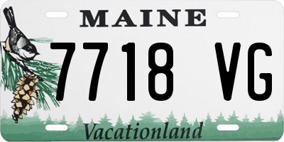 ME license plate 7718VG