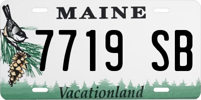 ME license plate 7719SB