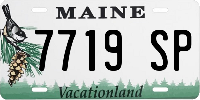 ME license plate 7719SP