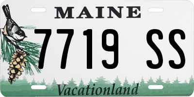 ME license plate 7719SS