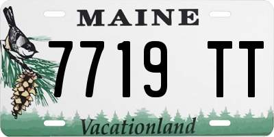 ME license plate 7719TT