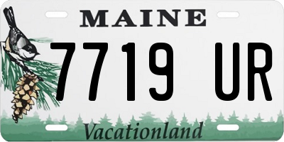 ME license plate 7719UR