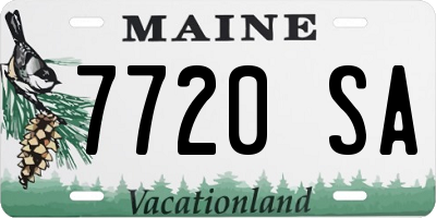 ME license plate 7720SA