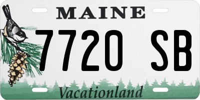 ME license plate 7720SB