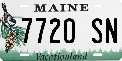 ME license plate 7720SN