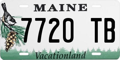 ME license plate 7720TB