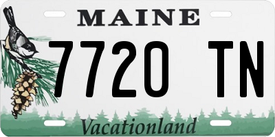 ME license plate 7720TN
