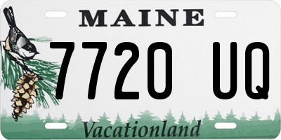 ME license plate 7720UQ