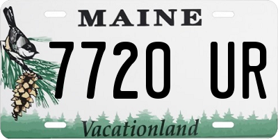 ME license plate 7720UR