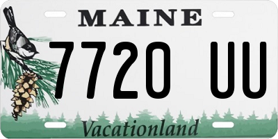 ME license plate 7720UU
