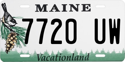 ME license plate 7720UW