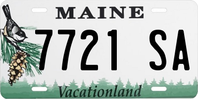 ME license plate 7721SA