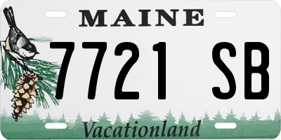 ME license plate 7721SB