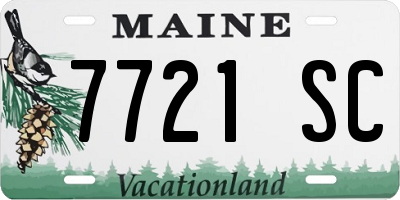 ME license plate 7721SC