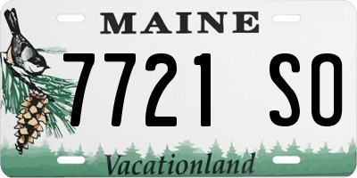 ME license plate 7721SO