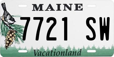 ME license plate 7721SW