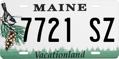 ME license plate 7721SZ