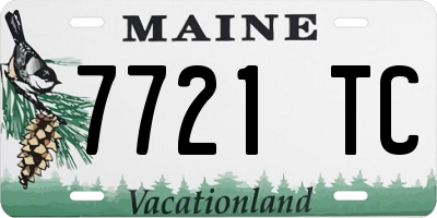 ME license plate 7721TC