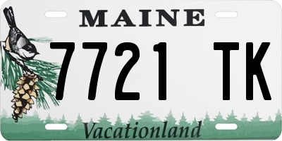 ME license plate 7721TK