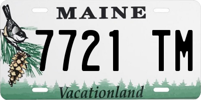 ME license plate 7721TM