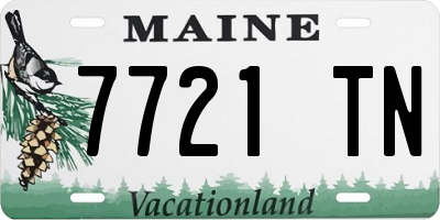 ME license plate 7721TN