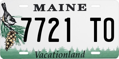 ME license plate 7721TO