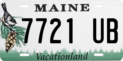 ME license plate 7721UB