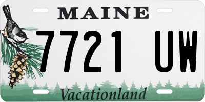 ME license plate 7721UW