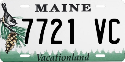 ME license plate 7721VC