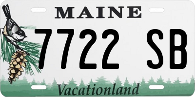 ME license plate 7722SB