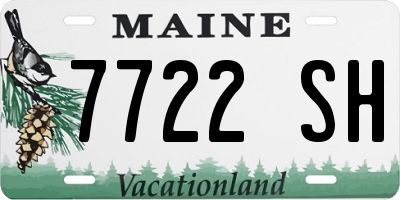ME license plate 7722SH