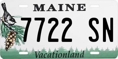 ME license plate 7722SN