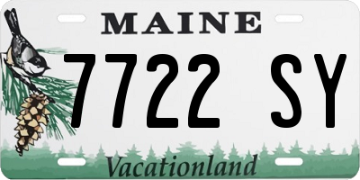 ME license plate 7722SY