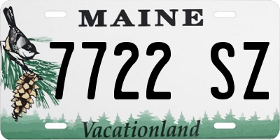 ME license plate 7722SZ