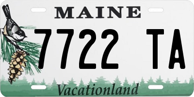 ME license plate 7722TA
