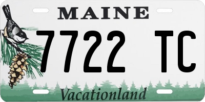 ME license plate 7722TC