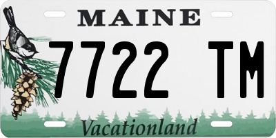ME license plate 7722TM