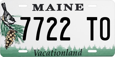 ME license plate 7722TO